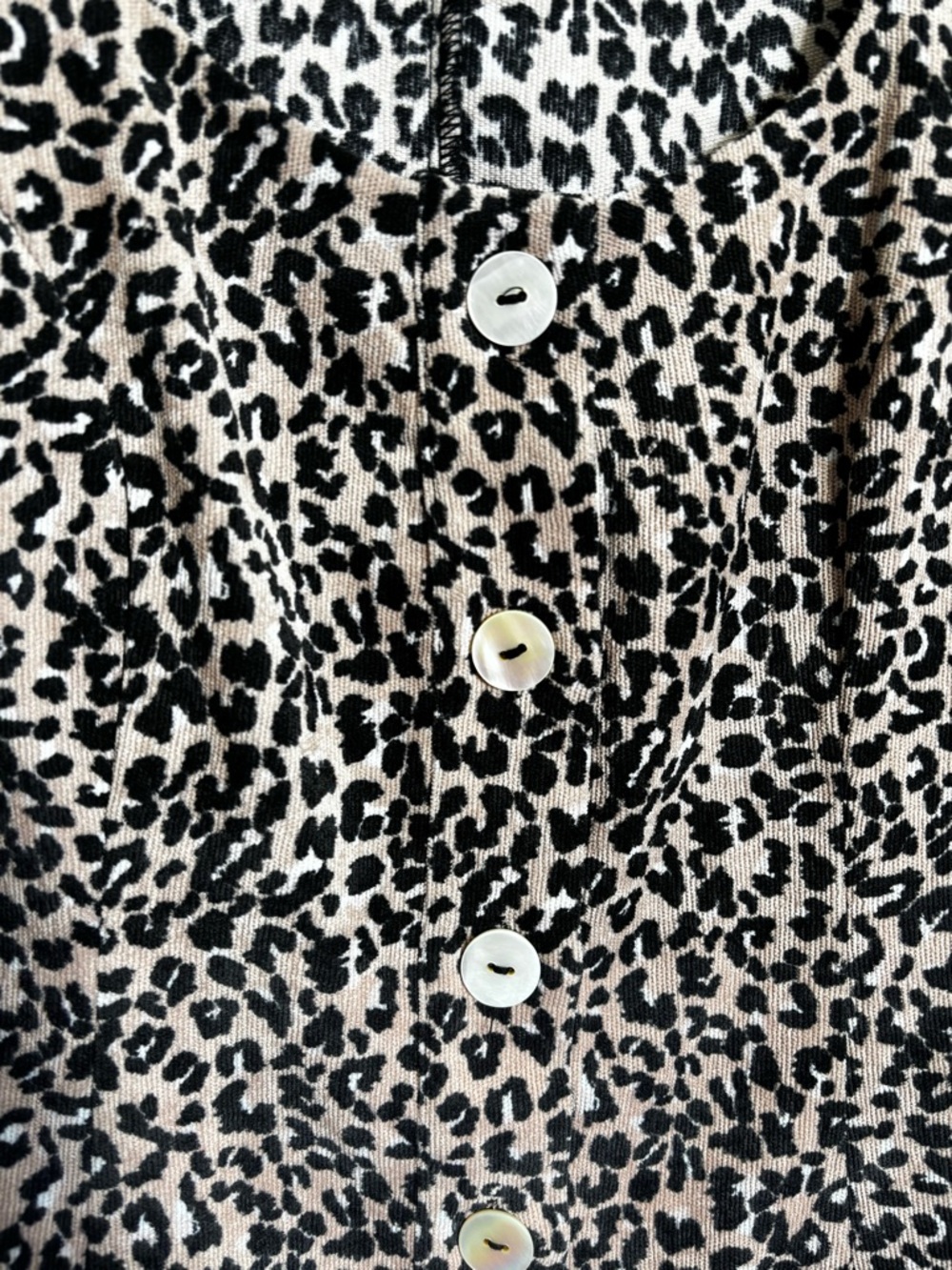 Altar'd State Cream and Black Leopard Print Dress - Picture 2 of 5